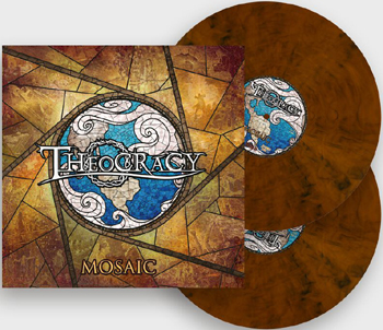 THEOCRACY - Mosaic Orange Svart Marble LP